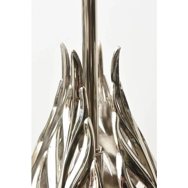 Mid Century Modern Rembrandt Nickel Silver Abacus Table Lamps Pair of Restored For Sale In Miami - Image 6 of 11
