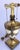 Hollywood Regency Vintage Hollywood Regency, Empire, Neoclassical Cream Enamel & Brass Urn Table Lamp For Sale - Image 3 of 10