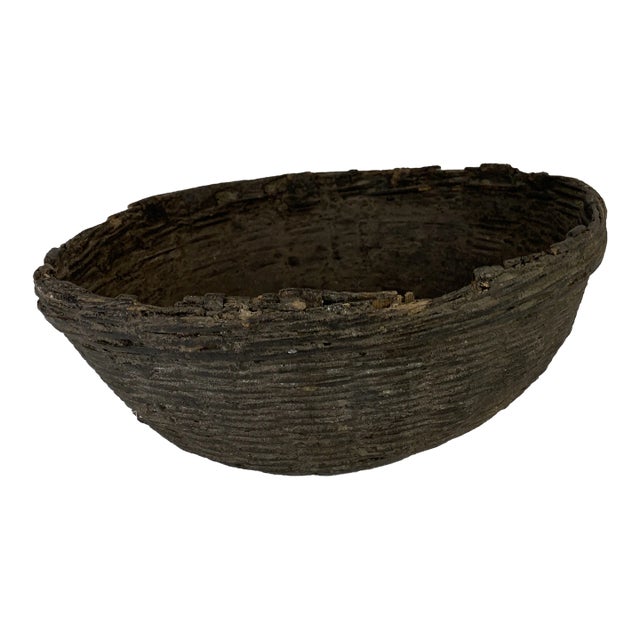 Antique Rattan Basket From India For Sale