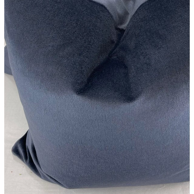Mohair in Slate 22" Pillows-A Pair For Sale - Image 4 of 4