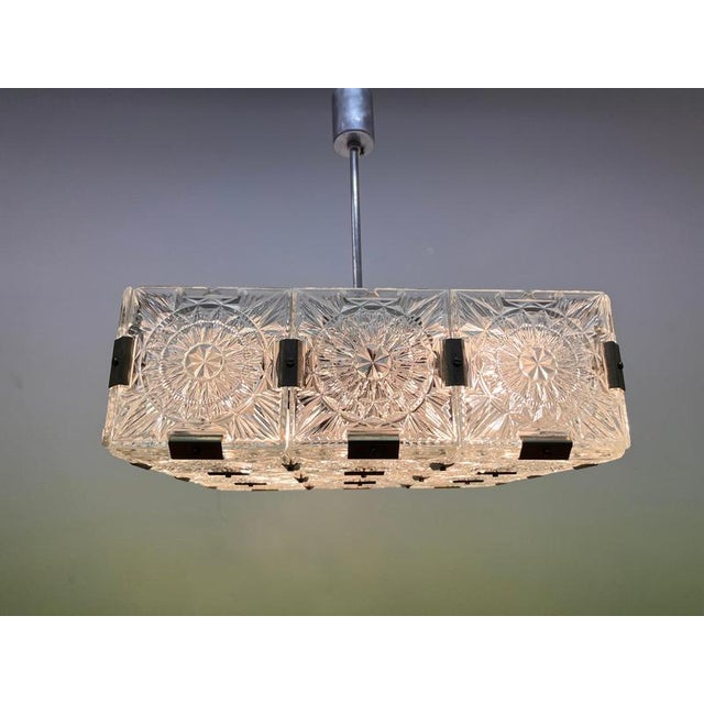 Glass and Chrome Pendant from Kamenicky Senov, Czechoslovakia, 1970s For Sale - Image 6 of 9
