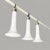 Italian Modern Chandeliers in White Opaline Glass and Metal, 1970s, Set of 3 For Sale - Image 11 of 11