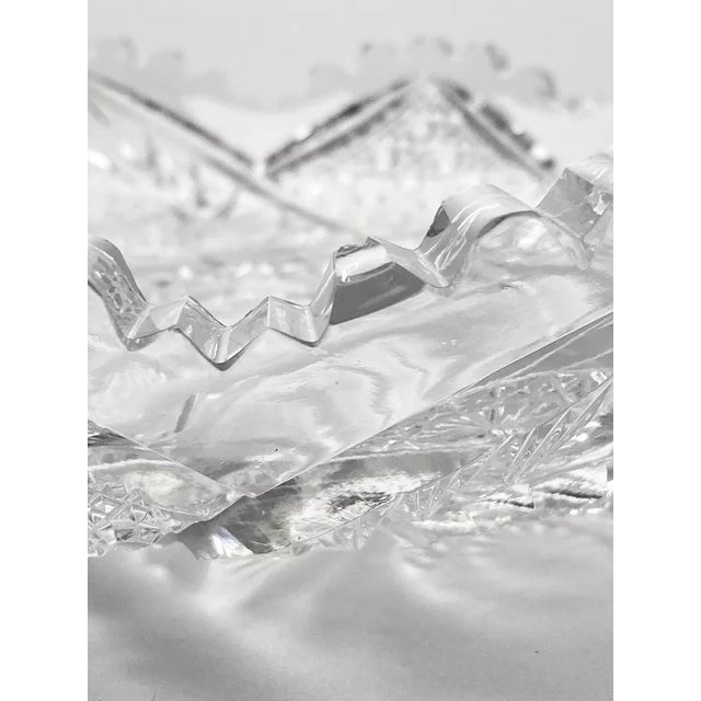 1940s 7-Piece American Brilliant Period Cut Crystal Dinnerware Serving Hostess Set For Sale - Image 12 of 12
