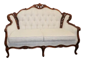 Louis XV Style Carved Cherry Loveseat