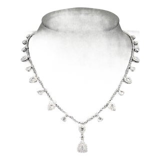 2.85 Ct Rose Cut Diamond Necklace For Sale