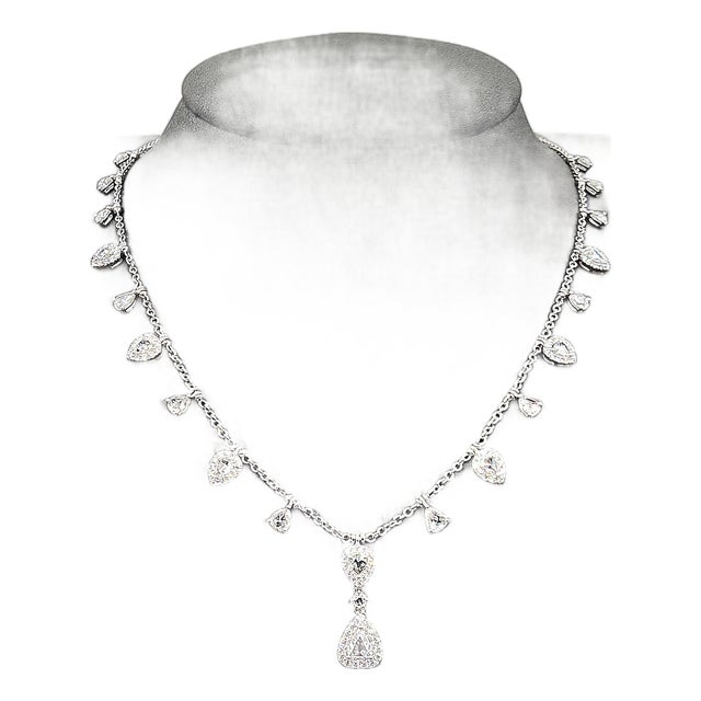 2.85 Ct Rose Cut Diamond Necklace For Sale