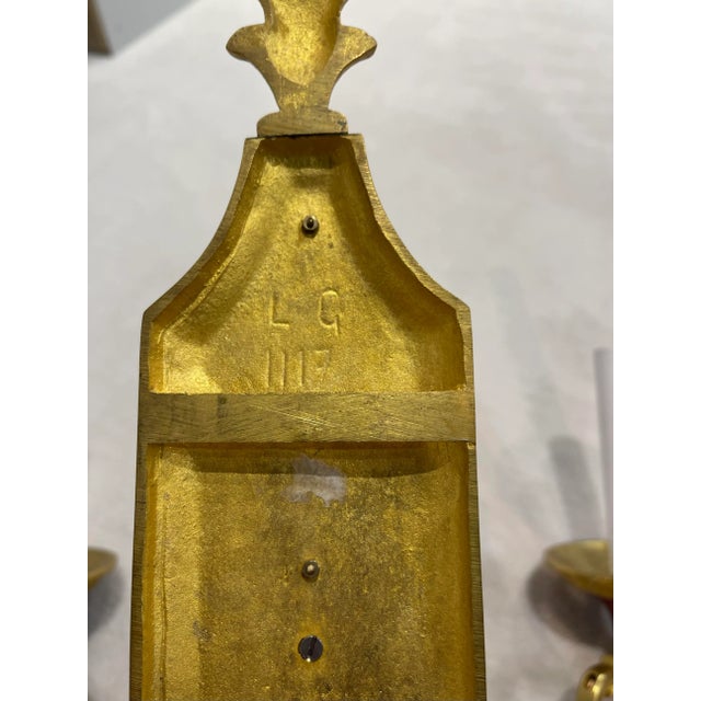 1970s Louis XVI Style Bird Bronze Sconces - a Pair For Sale - Image 10 of 13