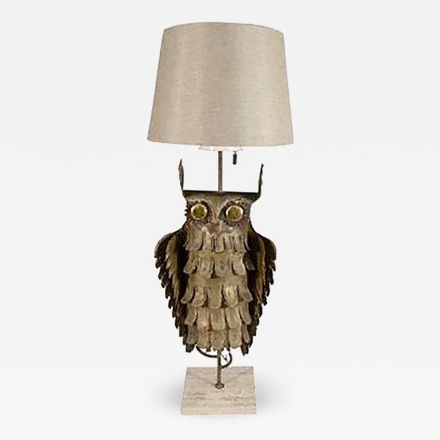 Abstract Brutalist Owl Table Lamp by Curtis Jere For Sale In Philadelphia - Image 6 of 6