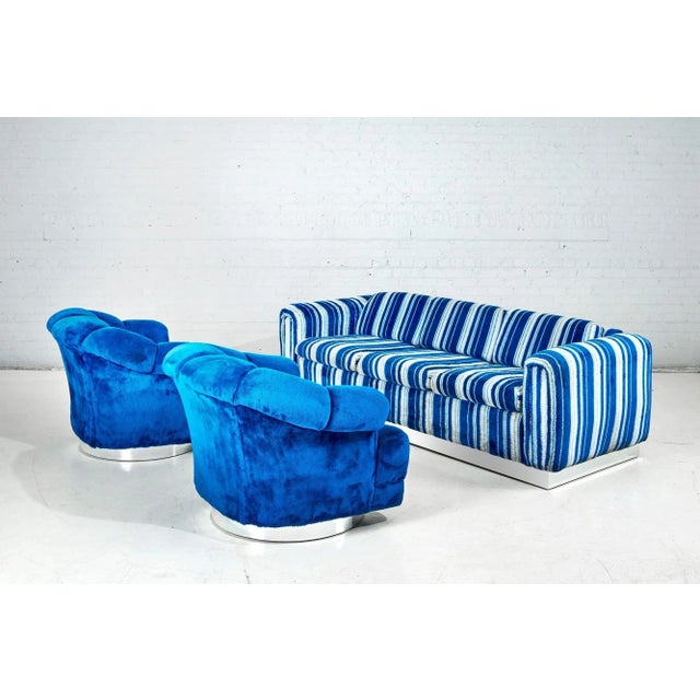 Adrian Pearsall Sofa on Chrome Plinth Base, 1970 For Sale - Image 12 of 13