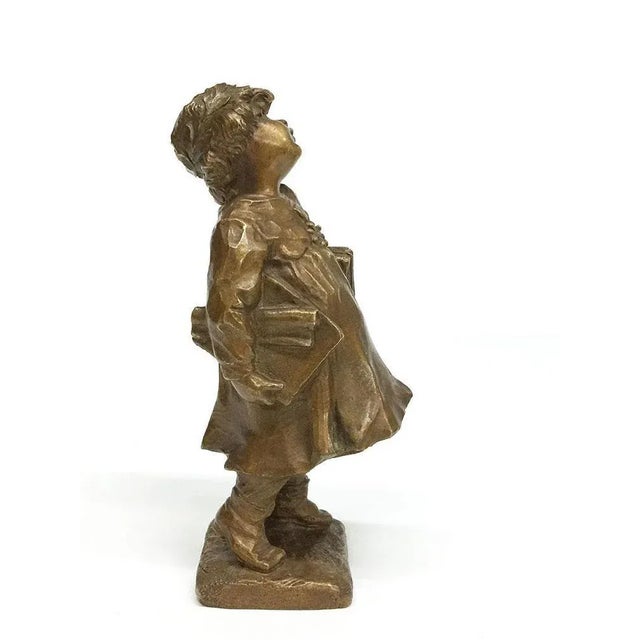 Small French Bronze Figurine by Lucien Alliot For Sale - Image 3 of 9