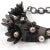 Italian Design Dark Gray Lucite Bib Necklace Flower and Pearl For Sale - Image 9 of 9