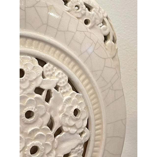 1920s French Art Deco Pierced Moon Flask Vases by, Henri Chaumeil - A Pair For Sale - Image 12 of 13