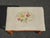 1970s Vintage French Provincial Off White Floral Tapestry Needlepoint Footstool Bench For Sale - Image 5 of 12
