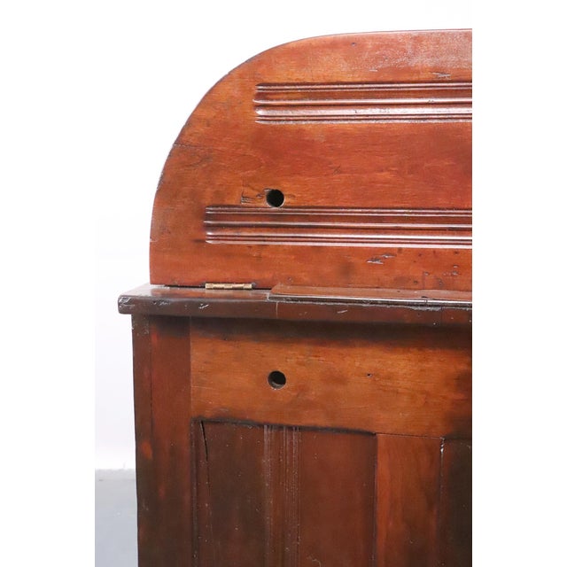 Antique Roll Top Watchmaker's Workbench on Casters For Sale - Image 12 of 15