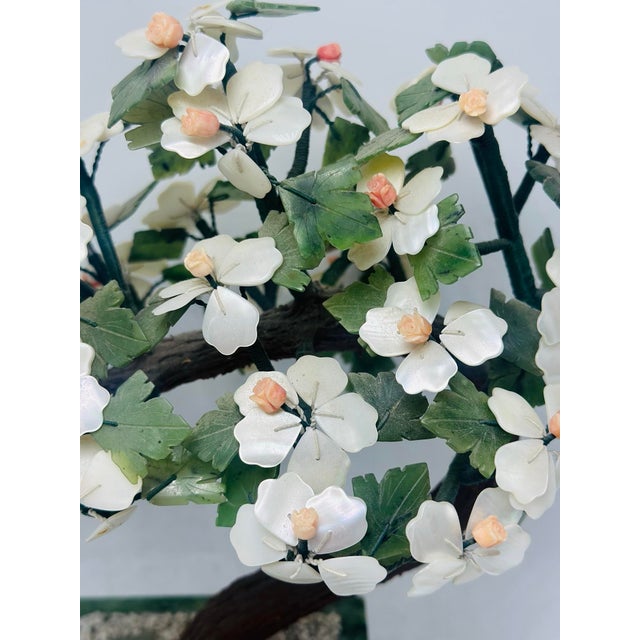 Forest Green Vintage Hardstone Bonsai Sculpture For Sale - Image 8 of 9