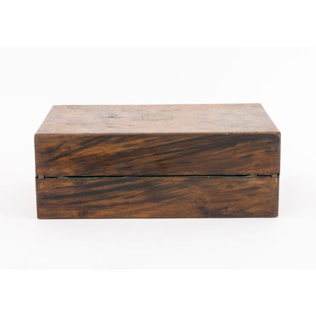 Victorian Burl Walnut Writing Box For Sale - Image 11 of 12