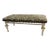Large 1960s Wood Painted Bench With Lee Jofa Faux Leopard Upholstery and Brass Details For Sale