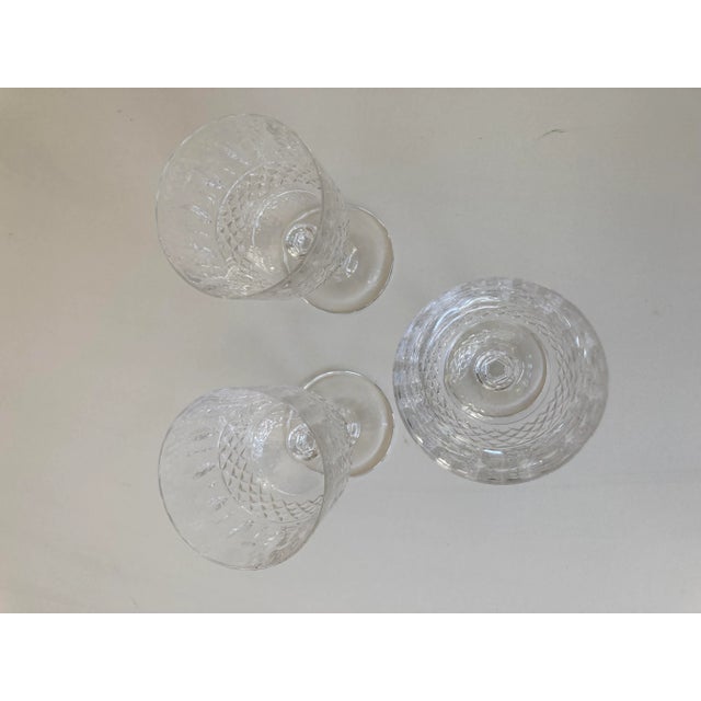 1990s Vintage Clear Cut Crystal "Cristal De Paris" Wine Glasses- Set of 3 For Sale - Image 5 of 6