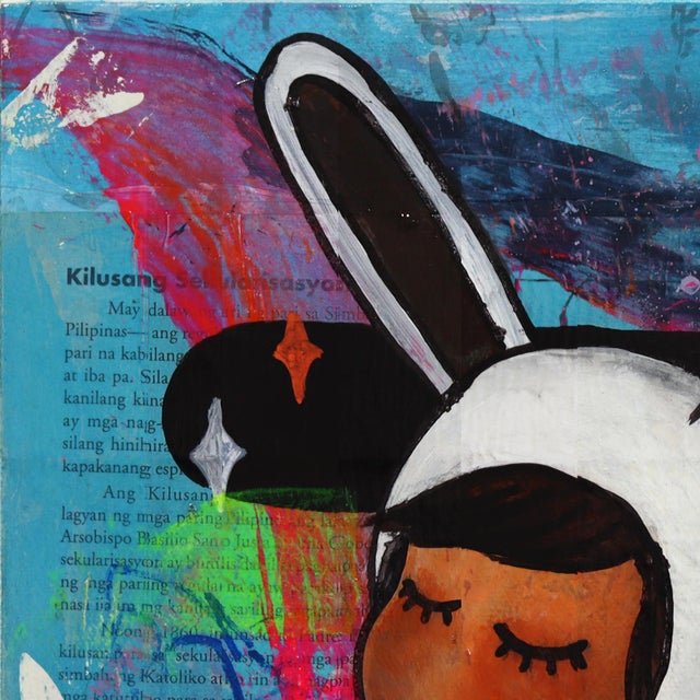 Hula With Attitude - Original Contemporary Figurative Mixed Media Painting by Melanie Tiongson For Sale - Image 4 of 9