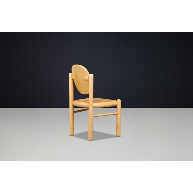 Danish Modern Sculptural Beechwood Dining Chairs attributed to Vamdrup Stolefabrik, 1970, Set of 6 For Sale - Image 11 of 13