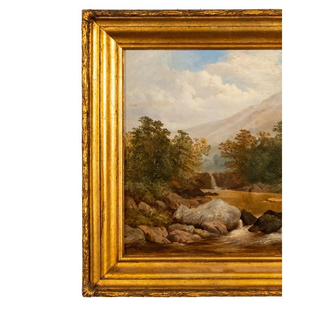 Antique English 19th Century Oil Painting River Lyn Landscape Barnstaple Devon by Albert Lane For Sale - Image 4 of 17