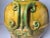 Large Italian Bright Yellow Glazed Earthenware Handled Vessel For Sale - Image 9 of 10