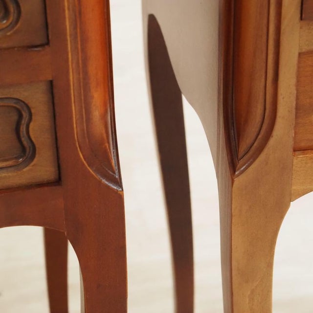 Wood Louis Philippe Bedside Tables with Drawers, 1830s, Set of 2 For Sale - Image 7 of 13