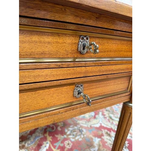 Large Louis XVI Style Flat Desk For Sale - Image 9 of 13