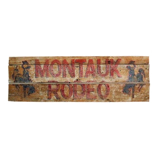 Vintage Montauk Rodeo Sign For Sale