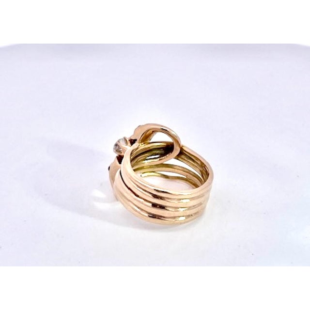 1950s Double Snake Ring Lovers Knot For Sale - Image 13 of 14