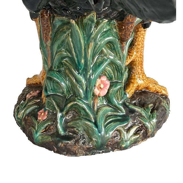 Large French Polychromed Ceramic Rooster in the Manner of Choisy-Le-Roi For Sale - Image 11 of 12