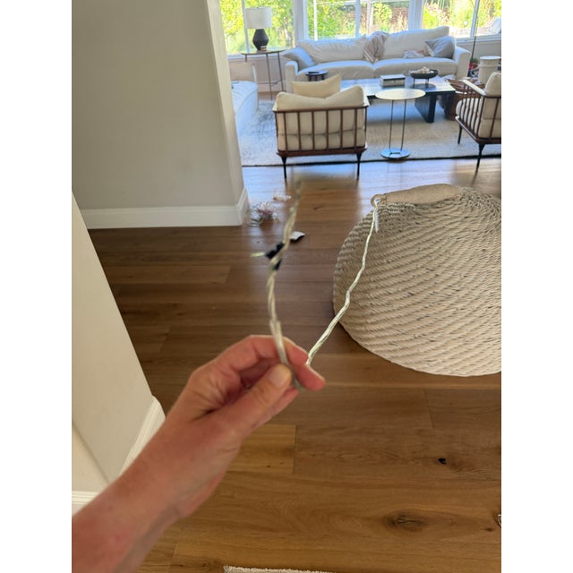 Modern Palecek Wisteria Oversized Pendant, White Washed For Sale - Image 3 of 7