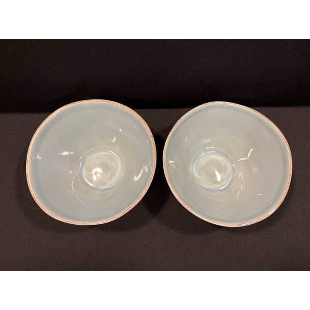 Cereal Bowls in the Light Blue Marin Pattern From Crate and Barrel For Sale In Atlanta - Image 6 of 7