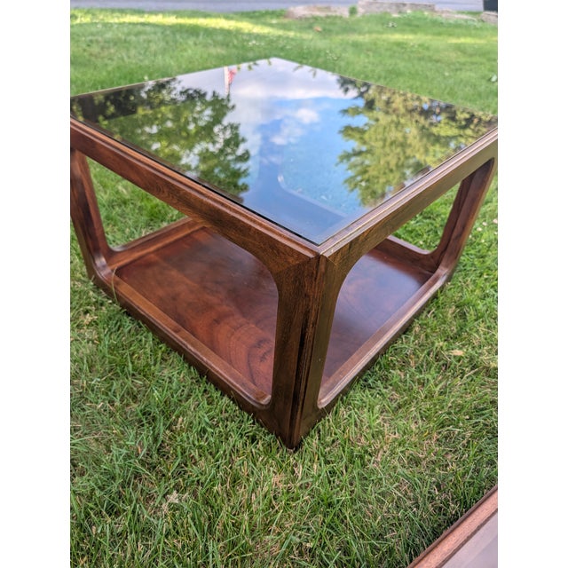 Vintage Mid-Century Modern j.b. Van Sciver Walnut Coffee & Side Table Set - 4 Pieces For Sale - Image 15 of 18