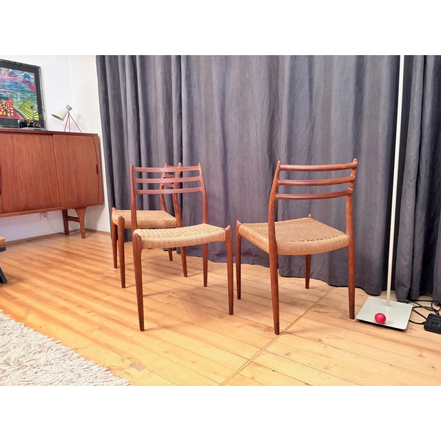 Model 78 Chairs by Neils O. Møller for JL Møllers Møbelfabrik, Denmark, 1960s, Set of 3 For Sale - Image 15 of 18
