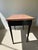 1950s Refinished Mid-Century Modern Walnut Veneer Writing Desk / Accent Table With Sculpted Drawer Pulls For Sale In Miami - Image 6 of 7
