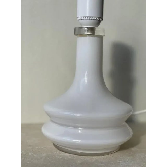 Glass Table Lamp in White by Gert Nyström for Fagerhult, 1960s For Sale - Image 6 of 10