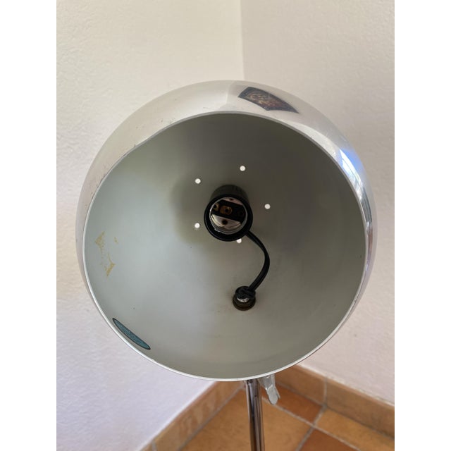 Metal Space Age Adjustable Tripod Floor Lamp, 1960s For Sale - Image 7 of 18