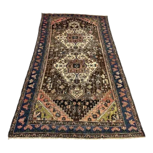 Antique 1900s Hand Knotted Persian Tribal Rug