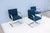 Ludwig Mies Van Der Rohe Brno Flat Bar Chairs in Blue Fabric by Gordon, Set of 3 For Sale In New York - Image 6 of 18