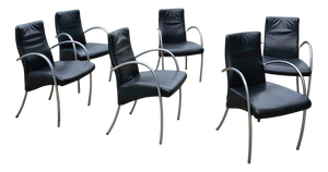 Leather Dining Chairs by Hennie de Jong, 1990s, Set of 6