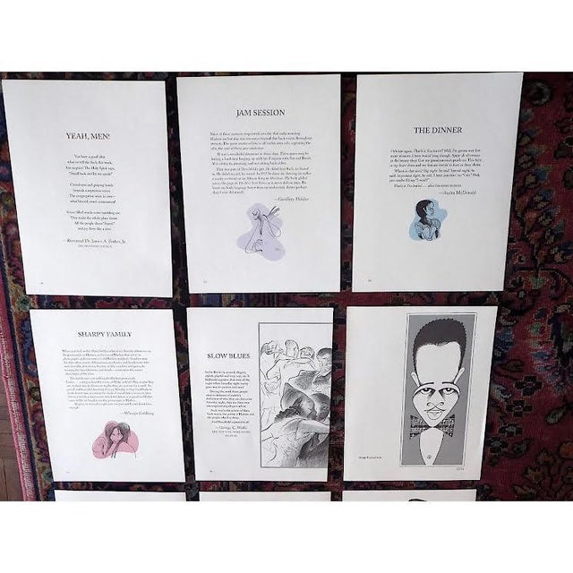 Vintage "Al Hirschfeld's Harlem" Lithographs - Set of 9 For Sale - Image 4 of 8