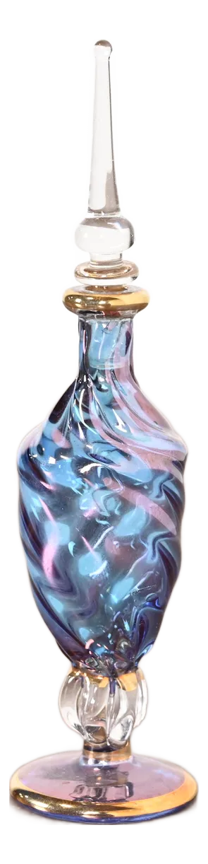 Archimede Seguso Murano Purple Blue Opalescent Italian Art Glass Vanity Perfume Bottle