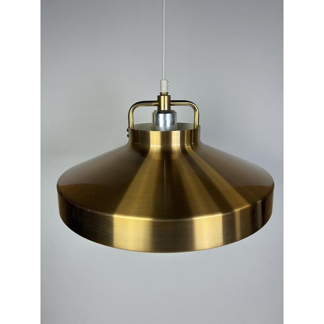 Danish Brass Pendant Lamp by Super Light, 1970s, in Very Good conditions. Designed 1970 to 1979 I have official proof of...