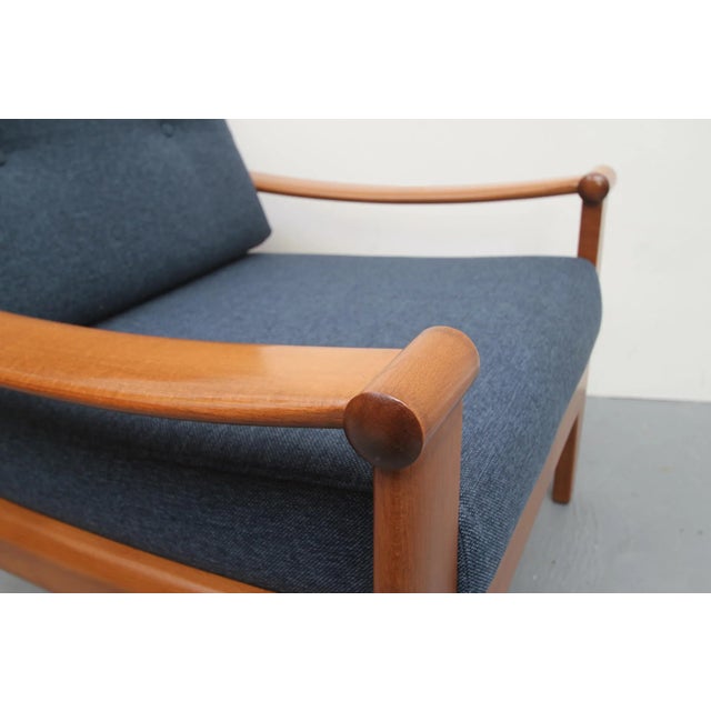 1960s Dark Blue Armchair, 1960s For Sale - Image 5 of 13