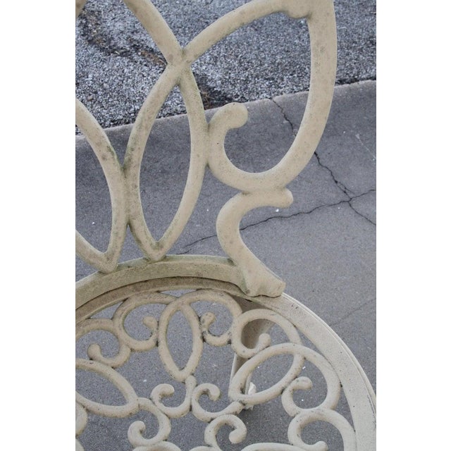 Metal Vintage Metal Patio Bistro Table & 2 Chairs For Sale - Image 7 of 12