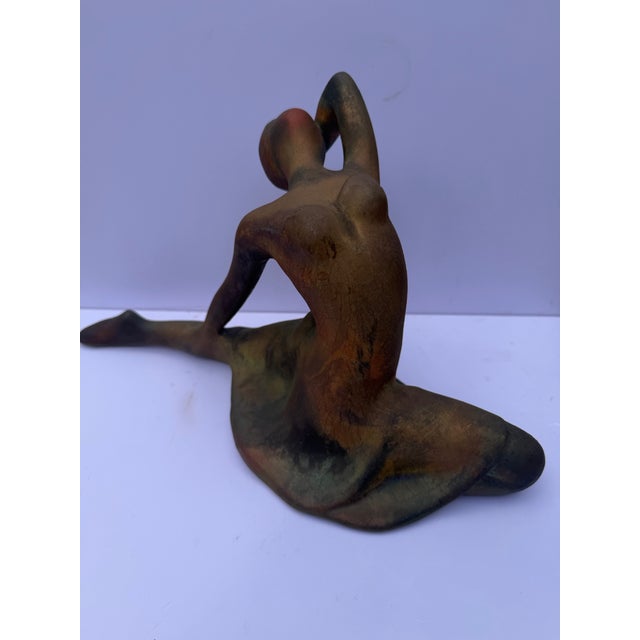 1996 Signed Zaro Tudzarov Raku Ballerina Sculpture For Sale - Image 4 of 12