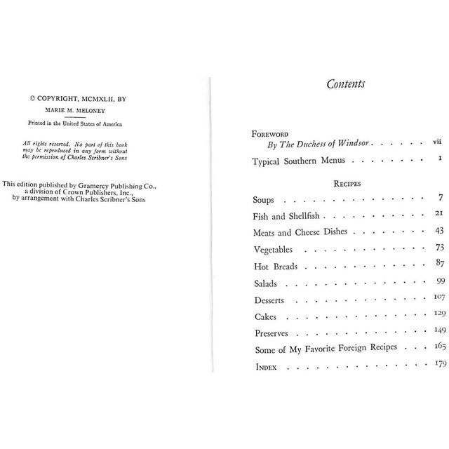 "Some Favorite Southern Recipes of the Duchess of Windsor" 1960 the Duchess of Windsor For Sale In New York - Image 6 of 12