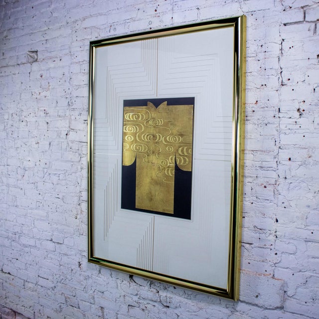 Metal Late 20th Century Art Deco Revival Kinder Harris Large Scale Art Titled “Deco Kimono Ii” Signed Tim Vance For Sale - Image 7 of 18