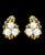 Antique Pearl and Brushed Gold Necklace and Earring Suite, Bridal 18 Karat Gold For Sale - Image 4 of 18